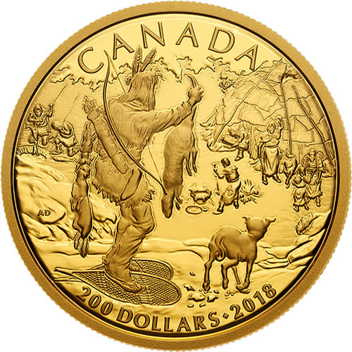 RCM-New-Release:--2018-Pure-Gold-Coin---Early-Canadian-History:-First-Nations